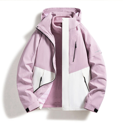 Damen wetterfeste Softshell-Skijacke mit Fleece-Innenfutter und Kapuze Nord Taschen