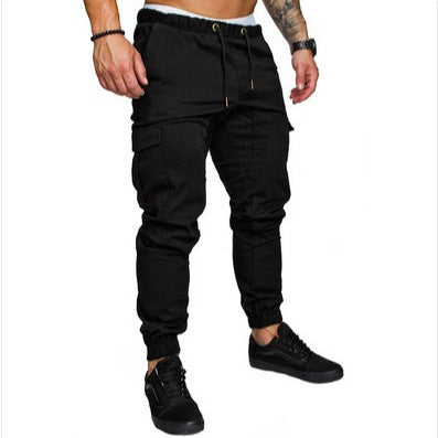 Herren taillierter Cargo-Jogger mit elastischem Bund, Kordelzug und aufgesetzten Taschen Nord Taschen