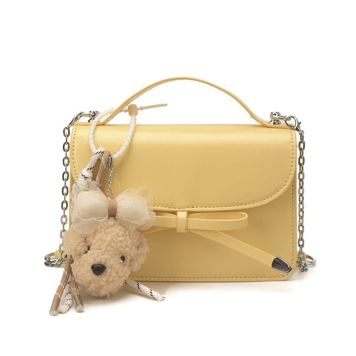 Damen elegante Mini-Handtasche mit niedlichem Anhänger Nord Taschen