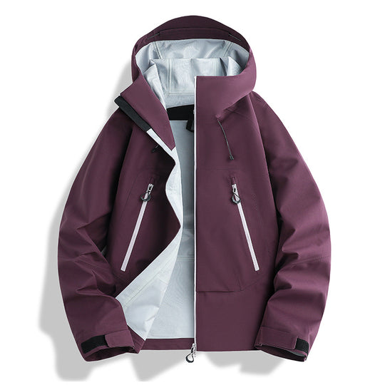 Herren wasserdichte Softshell-Jacke mit herausnehmbarer Stepp-Innenjacke Nord Taschen