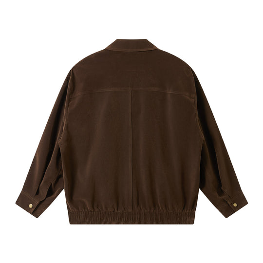 Herren Kurz geschnittener Wildlederoptik Blouson mit elastischem Saum und Pattentaschen Nord Taschen