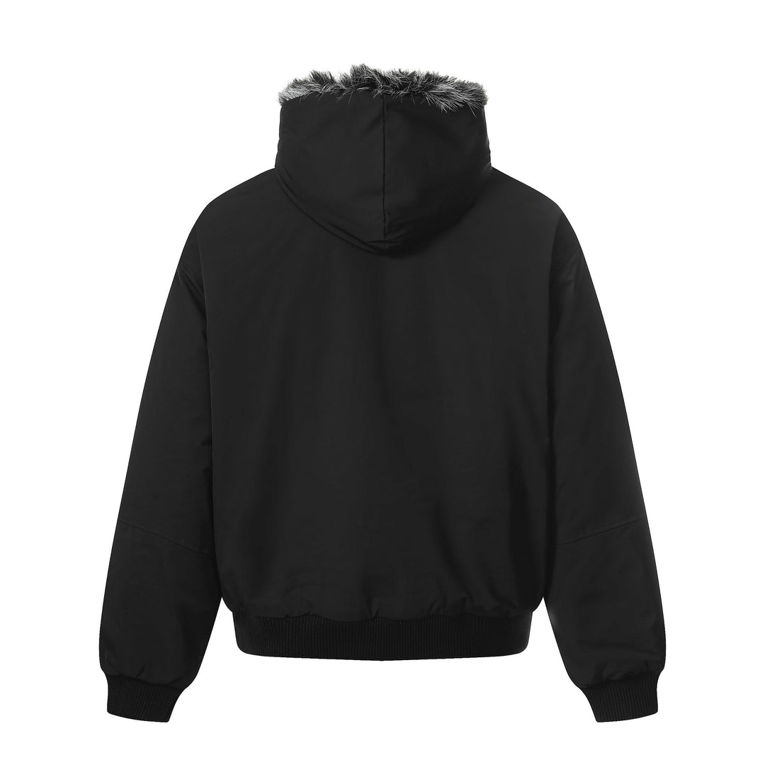 Herren Kurzboxy Bomberjacke im Aviator‑Look mit abnehmbarem Kunstfellkragen Nord Taschen