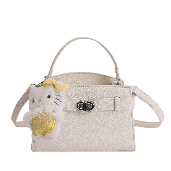 Damen trendige Handtasche mit verspieltem Tieranhänger Nord Taschen