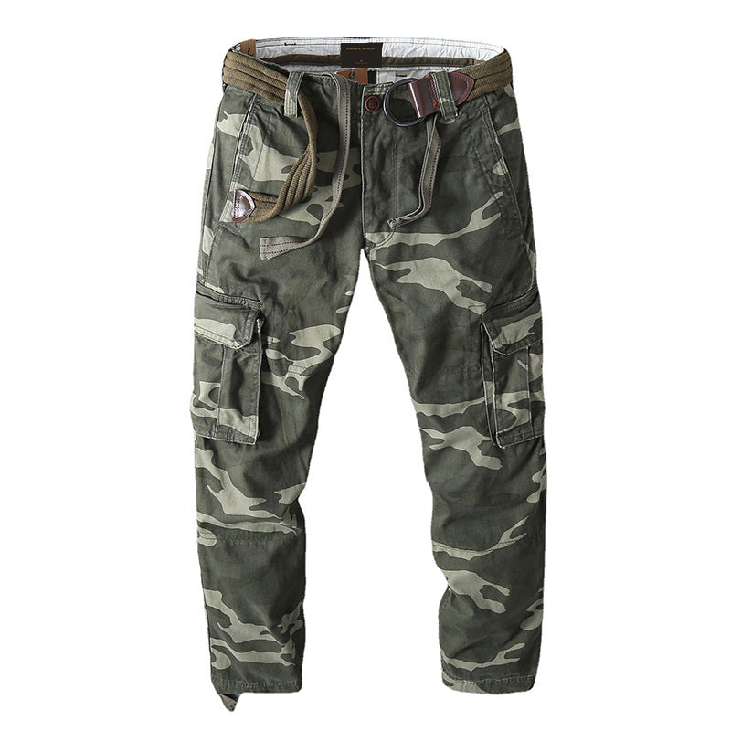 Herren Cargohose mit mehreren Taschen, verstellbaren Beinabschlüssen und Gürtel Nord Taschen