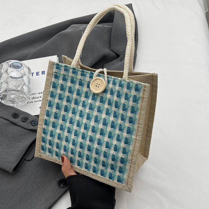 Damen Tragetasche mit geflochtenem Design und dekorativen Griffen Nord Taschen