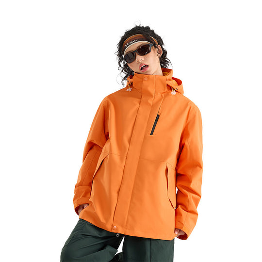 Damen Leichte wasserdichte Parka-Kapuzenjacke mit versiegelten Nähten und Kordelzug Nord Taschen
