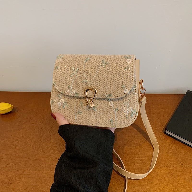 Damen elegante Umhängetasche mit floralen Akzenten Nord Taschen