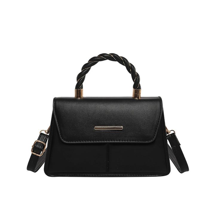 Damen Umhängetasche mit doppeltem Trageriemen und elegantem Metallverschluss Nord Taschen