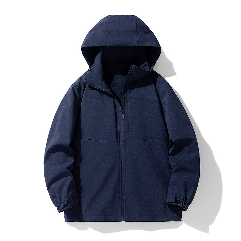 Herren Wasserabweisende Softshell-Outdoorjacke mit Kapuze, atmungsaktivem Netzfutter und verdecktem Reißverschluss Nord Taschen