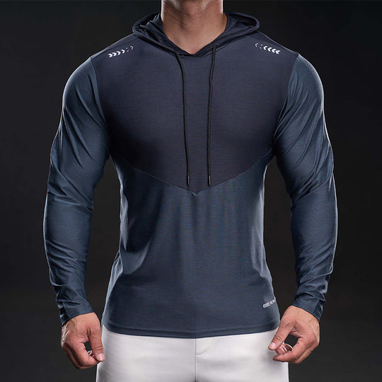 Herren Slim-Fit Trainings-Hoodie mit atmungsaktivem Stretchmaterial Nord Taschen