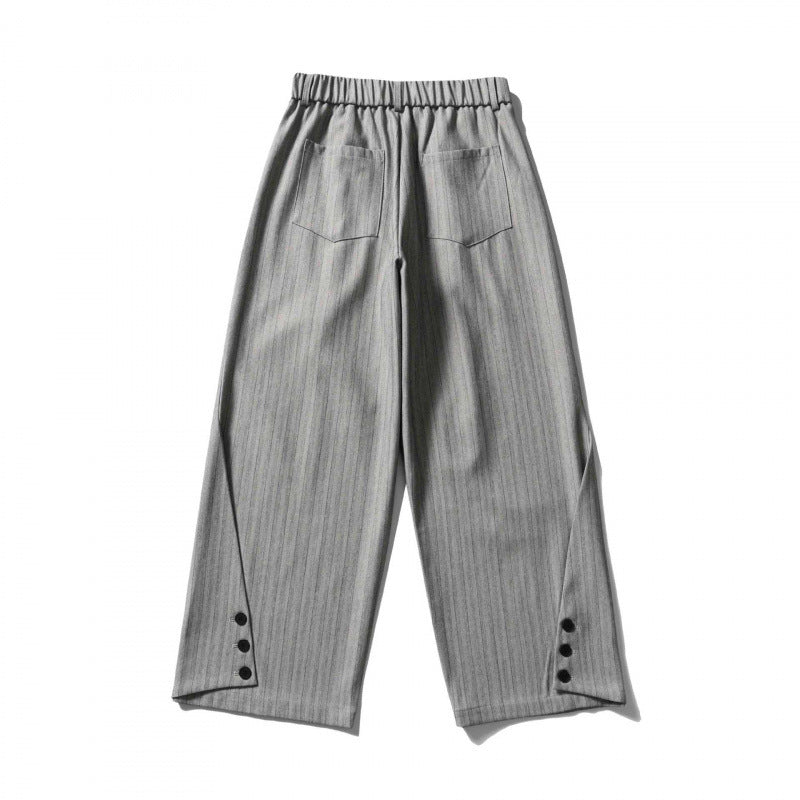 Damen Weite Bundfalten-Hose mit hohem Bund, verkürzter Culotte-Silhouette und elastischem Rückenteil Nord Taschen