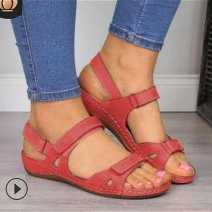Damen Bequeme und verstellbare Sandalen mit Fußbett