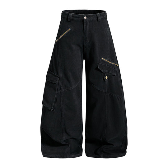 Damen Hochgeschnittene Baggy-Culotte mit Multi-Cargo-Taschen Nord Taschen