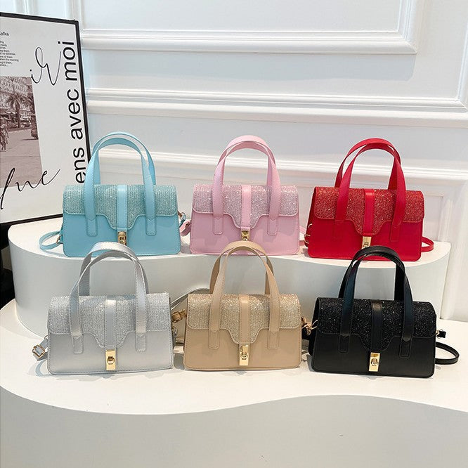 Damen elegante Handtasche mit funkelndem Obermaterial Nord Taschen