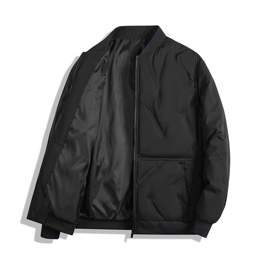 Herren Minimalistische Thermo-Bomberjacke mit glattem Innenfutter und verdeckter Reißverschlussblende Nord Taschen