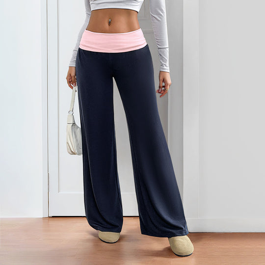 Damen Weite Palazzo‑Yogahose mit umschlagbarem Komfortbund Nord Taschen