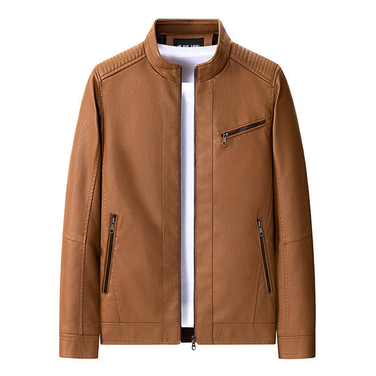 Herren modische Lederjacke mit Steppdetails Nord Taschen