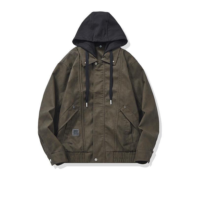 Herren Kapuzen-Canvasblouson im Boxy‑Cut mit Utility‑Details Nord Taschen