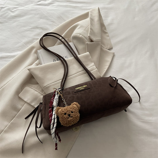 Damen elegante Clutch-Tasche mit verspieltem Anhänger Nord Taschen