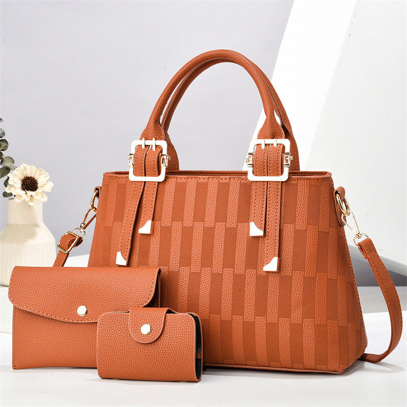 Damen Designer-Handtasche mit strukturiertem Obermaterial und abnehmbaren Mini-Accessoires Nord Taschen