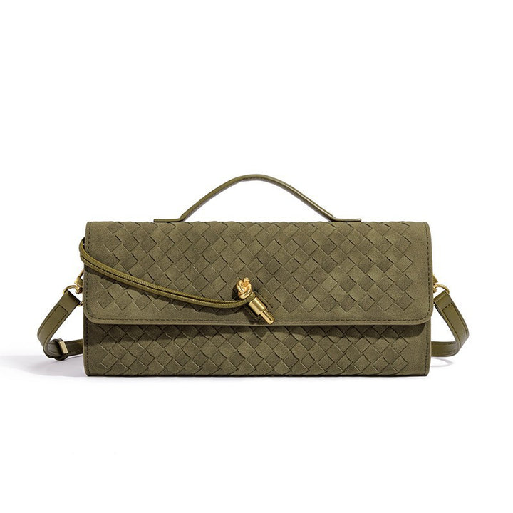 Damen Clutch mit kunstvollem Flechtmuster Nord Taschen