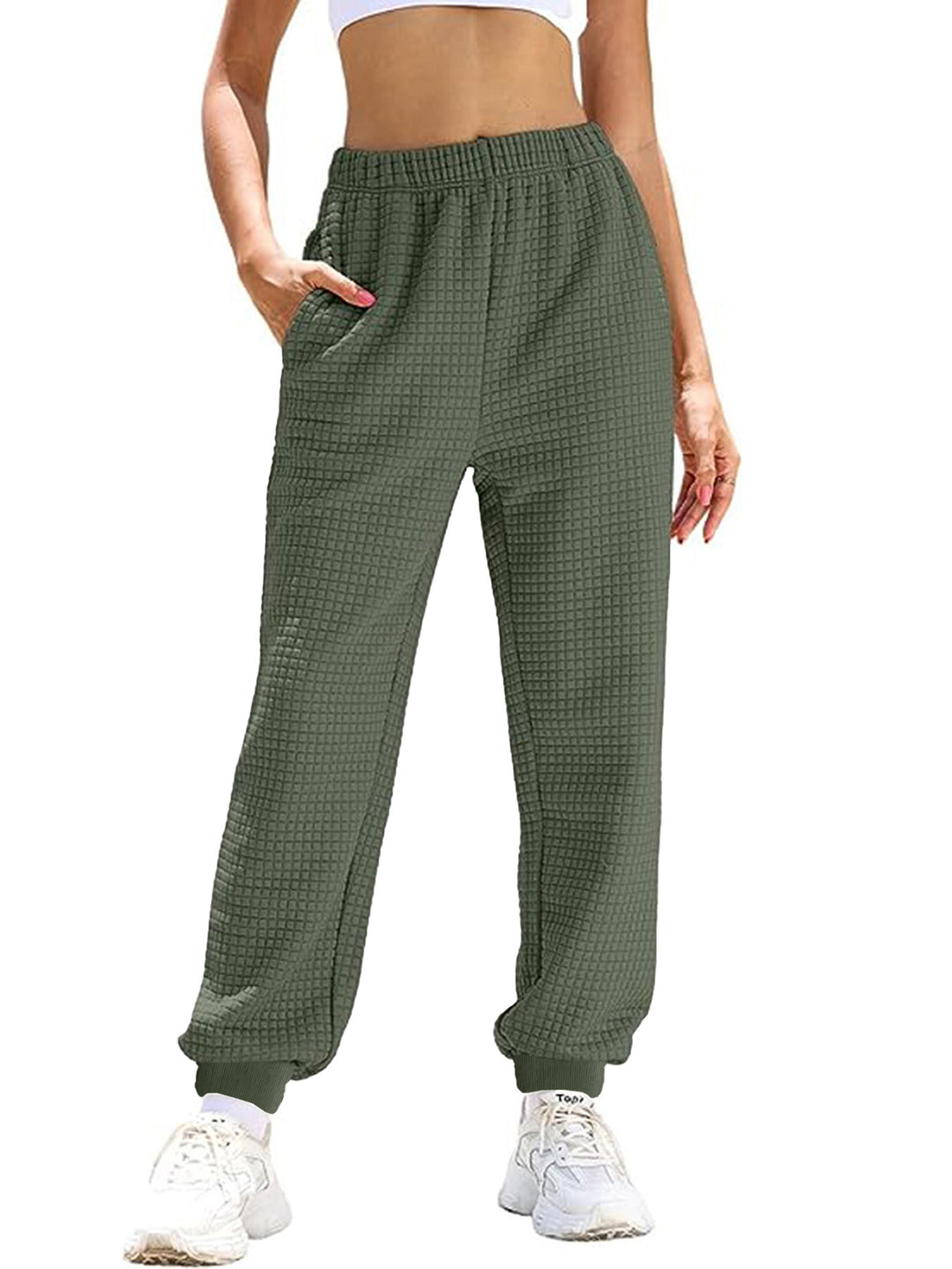 Damen Sportliche Freizeithose mit elastischem Bund Nord Taschen