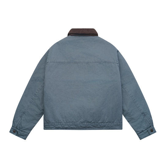 Herren Oversized Canvas‑Blousonjacke mit Cordkragen und aufgesetzten Pattentaschen Nord Taschen