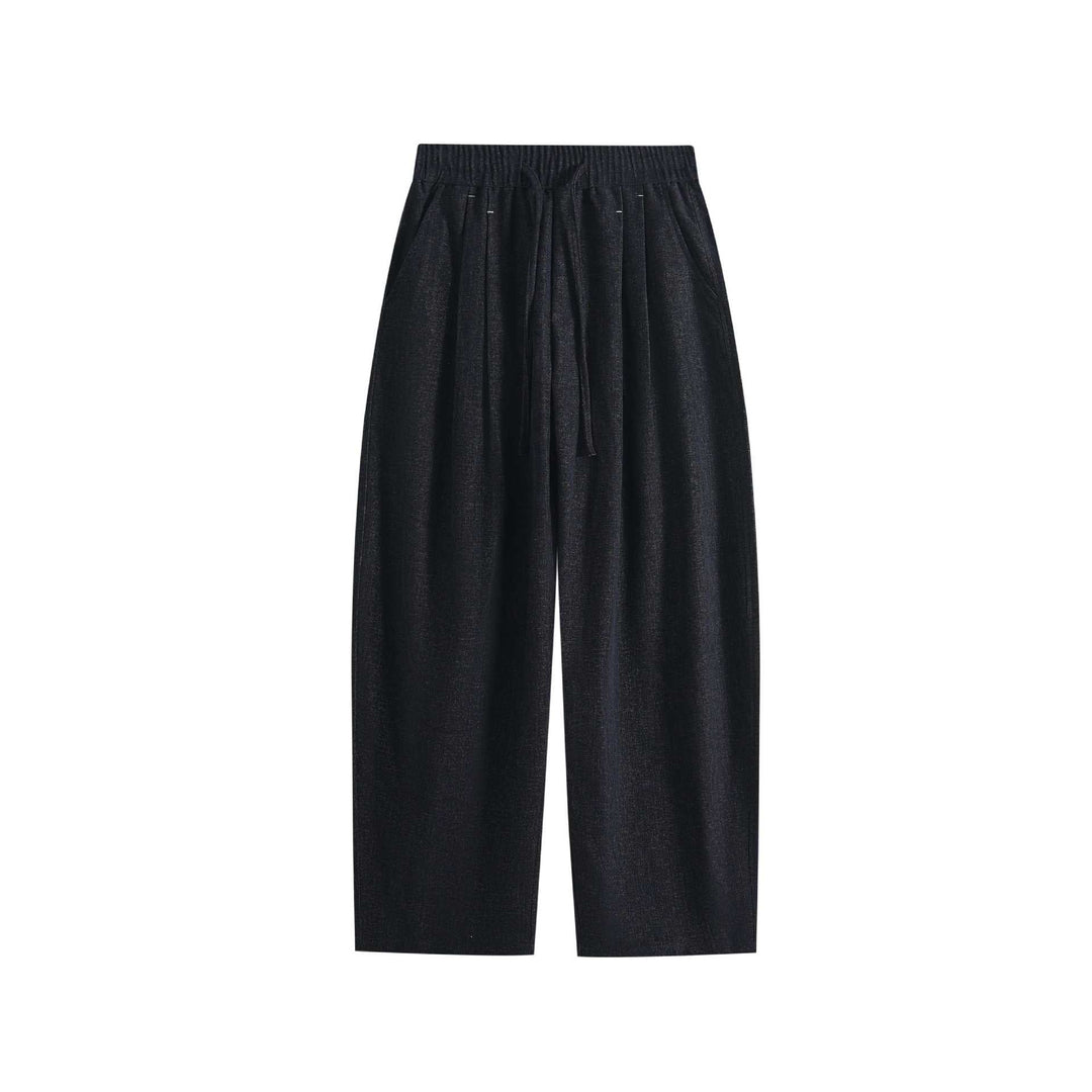 Damen Weite Palazzo-Hose mit elastischem Bund, Tunnelzug und Seitentaschen Nord Taschen
