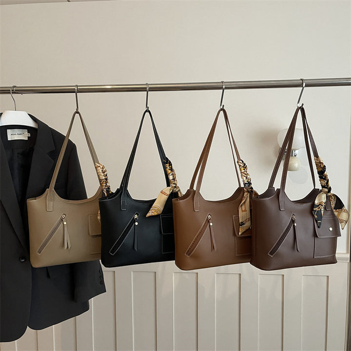 Damen moderne Handtasche mit praktischen Fächern und kreativen Designelementen Nord Taschen