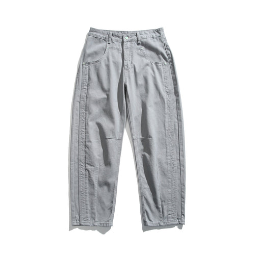 Damen Utility-Hose mit hoher Taille, geradem Bein und Ziernähten Nord Taschen