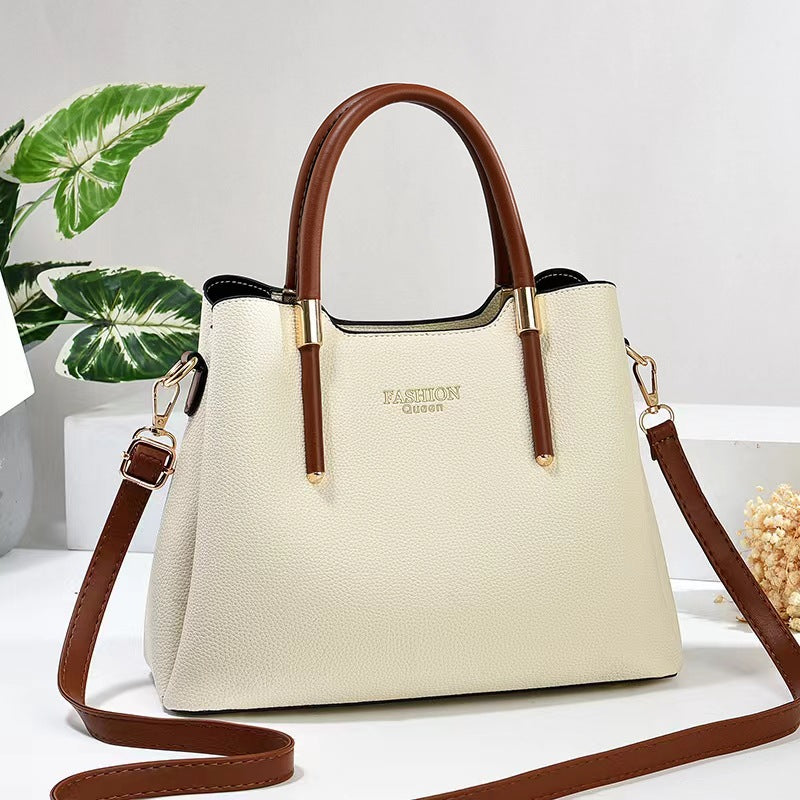 Damen modische Handtasche mit strukturiertem Leder und abnehmbarem Schulterriemen Nord Taschen
