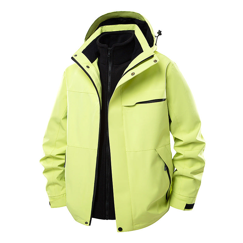 Herren Wasserdichte Outdoor-Jacke mit verstellbarer Kapuze Nord Taschen