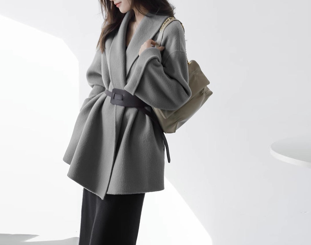 Damen Schicke und elegante Wickeljacke Nord Taschen