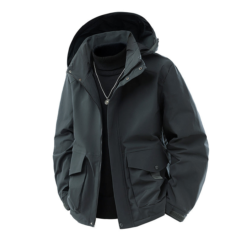 Herren Kapuzen-Parka mit technischer Wetterschutzmembran, isolierter Steppfüllung und Utility-Taschen Nord Taschen