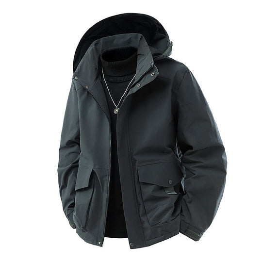 Herren Kapuzen-Parka mit technischer Wetterschutzmembran, isolierter Steppfüllung und Utility-Taschen Nord Taschen