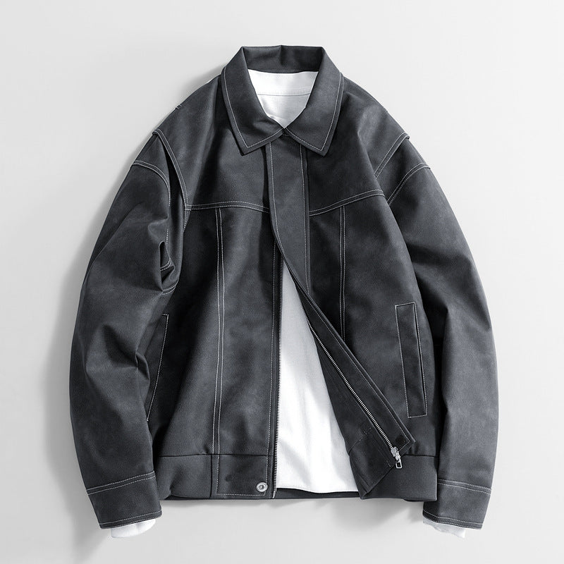 Herren Moderne Blousonjacke aus Kunstleder Nord Taschen
