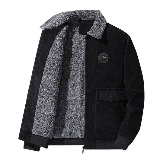 Herren Stilvolle Fleecejacke mit Teddyfutter Nord Taschen