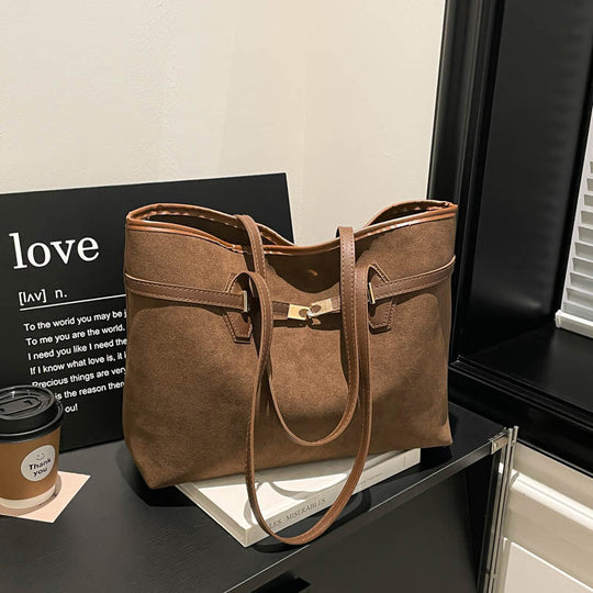 Damen vielseitige Tote-Tasche aus weichem Wildleder Nord Taschen