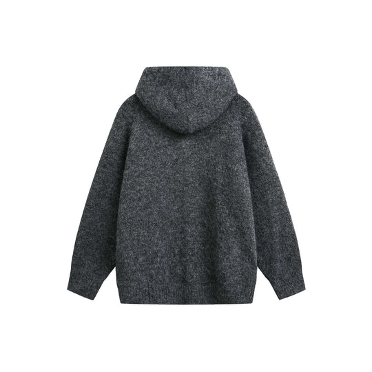 Damen Wollmix‑Cape‑Cardigan mit Kapuze, Knopfleiste und Raglanärmeln Nord Taschen