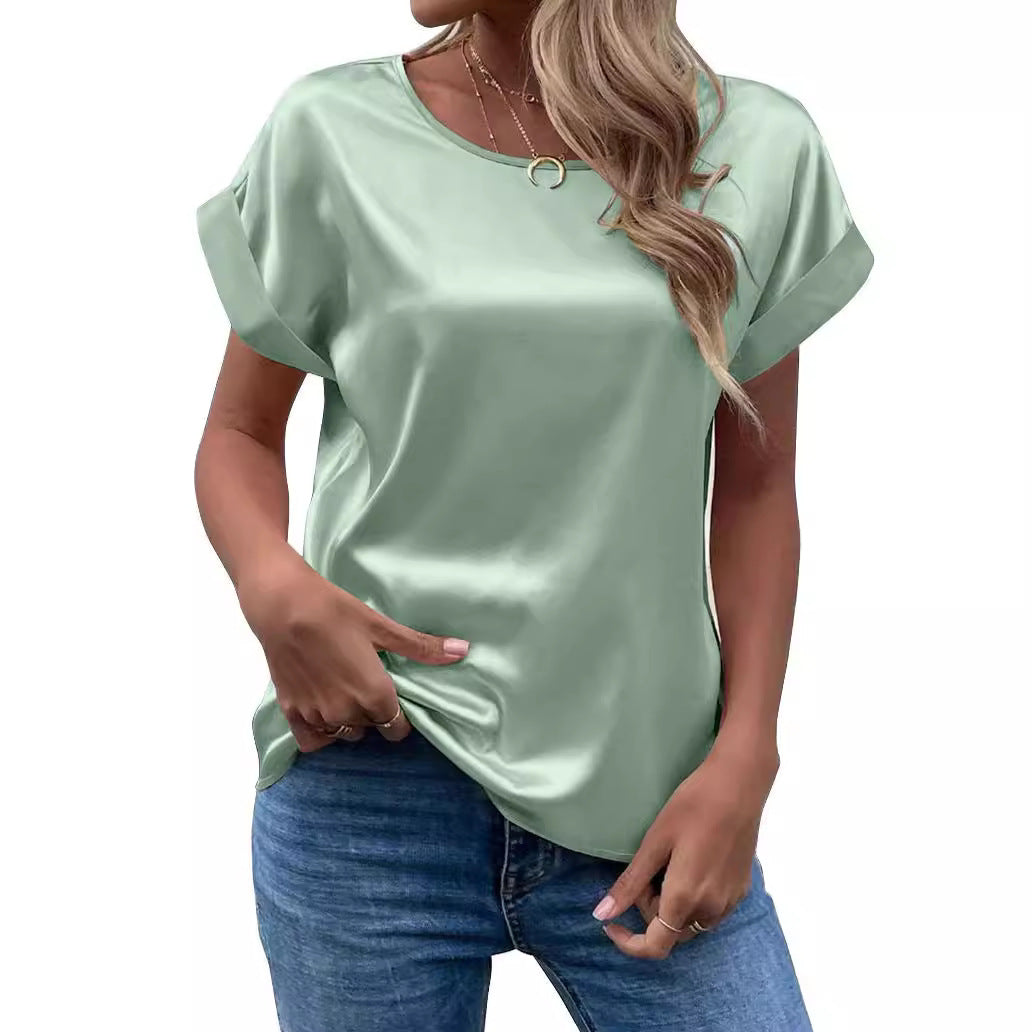 Damen Satinbluse