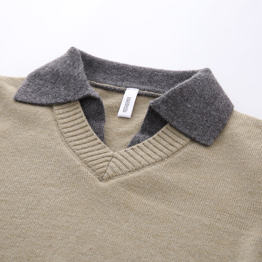 Herren Pullover mit V-Ausschnitt Nord Taschen