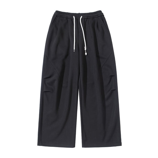 Damen Weite Cropped-Jogginghose aus French-Terry mit hohem Elastikbund, Kordelzug und Eingrifftaschen Nord Taschen