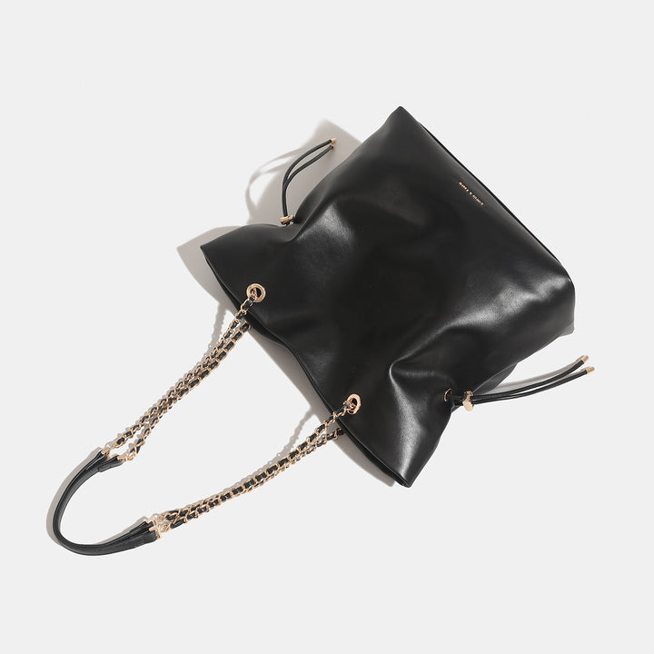 Damen Beuteltasche aus hochwertigem Leder mit stilvollem Kettenzug Nord Taschen