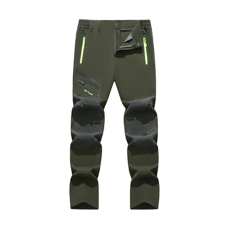 Herren Softshell-Outdoorhose mit verstärkten Kniepartien, Reißverschlusstaschen und elastischem Bund Nord Taschen