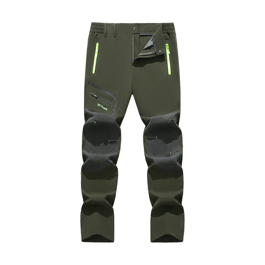 Herren Softshell-Outdoorhose mit verstärkten Kniepartien, Reißverschlusstaschen und elastischem Bund Nord Taschen