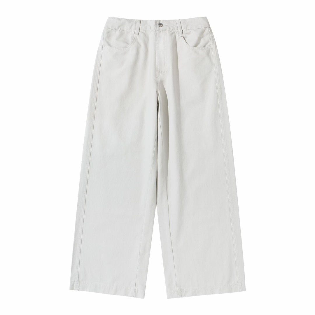 Damen High‑Waist Culotte‑Hose aus Baumwoll‑Twill mit durchgehender Mittelnaht Nord Taschen