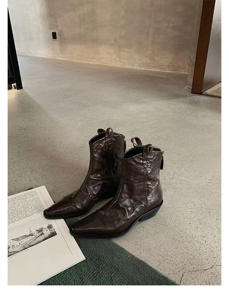 Herren Western-Stiefelette mit spitzer Kappe und Zugschlaufen Nord Taschen