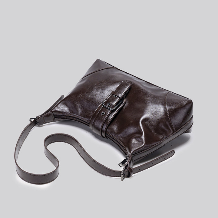 Damen Schultertasche mit eleganter Schnalle und hochwertigem Kunstleder Nord Taschen