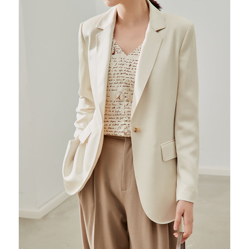 Damen taillierter leichter Ein-Knopf-Blazer mit Pattentaschen Nord Taschen