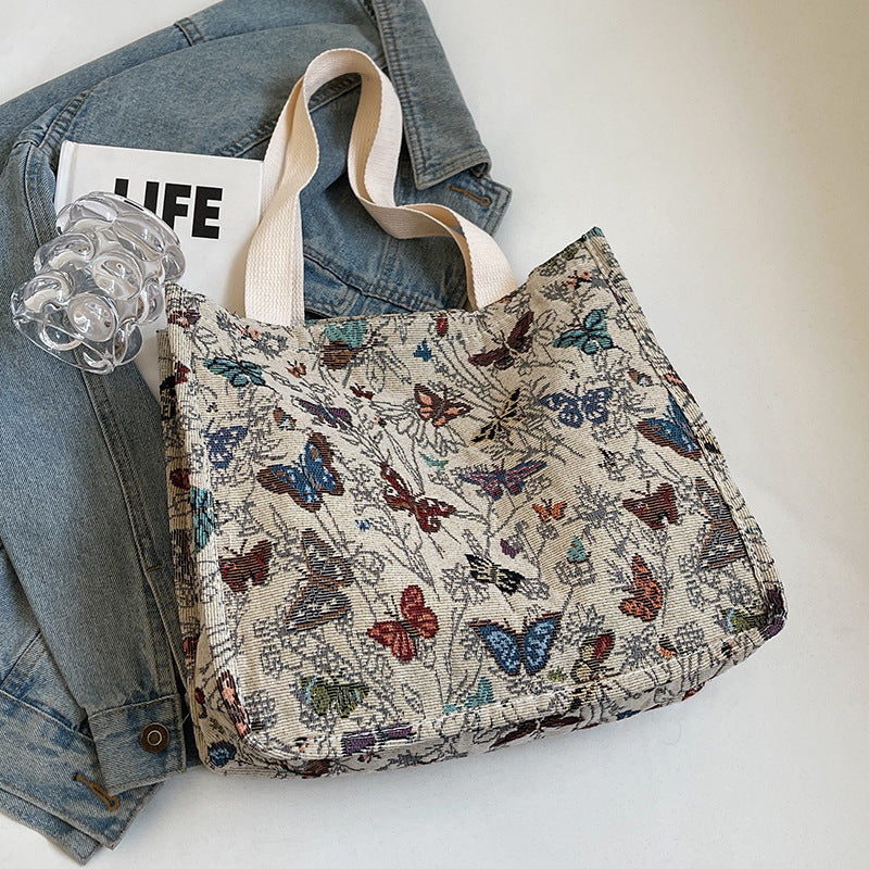 Damen Tragetasche mit floralem Motiv und robusten Griffen Nord Taschen